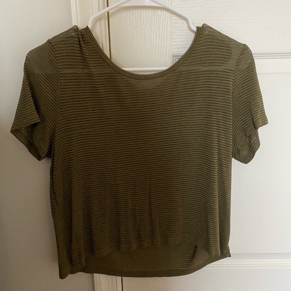 Green crop top